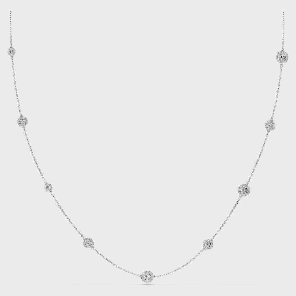 Una Angelic strandage Round cut, White, Rhodium plated 5733197