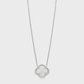 Sterling Silver Mother Of Pearl & Cubic Zirconia Necklace M3346