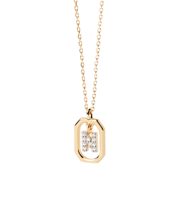 PDPAOLA Mini Letter N Gold Necklace