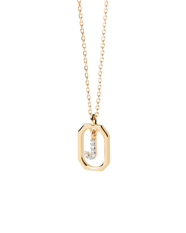 PDPAOLA Mini Letter J Gold Necklace