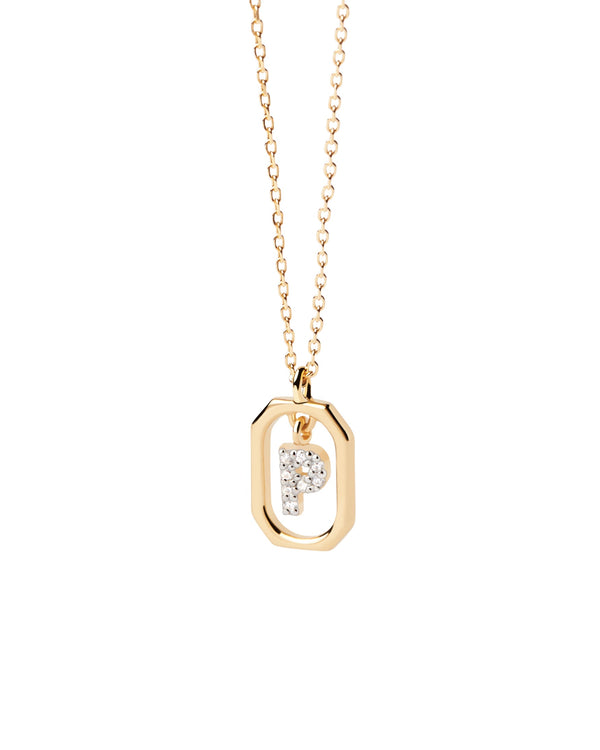 PDPAOLA Mini Letter P Gold Necklace