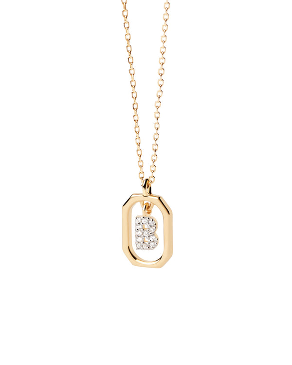 PDPAOLA Mini Letter B Gold Necklace