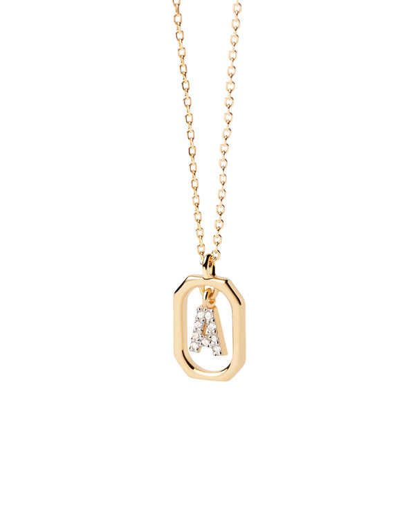 PDPAOLA Mini Letter A Gold Necklace