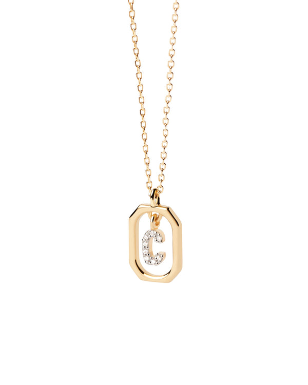 PDPAOLA Mini Letter C Gold Necklace