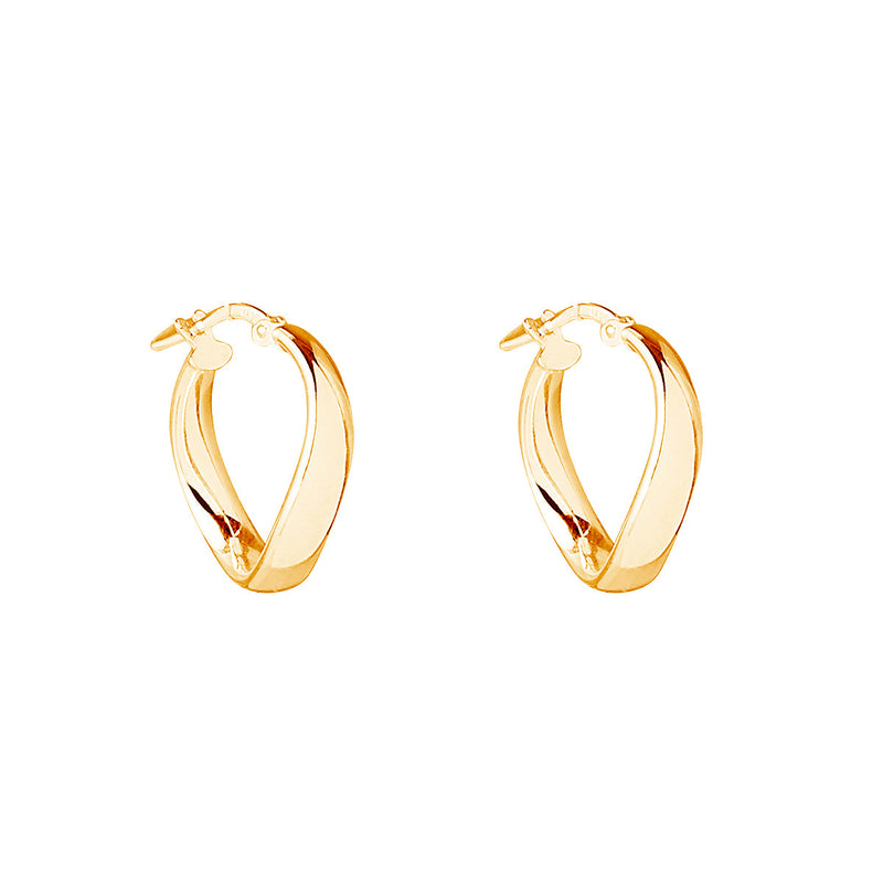 NAJO Eddy Yellow Gold Hoop Earrings