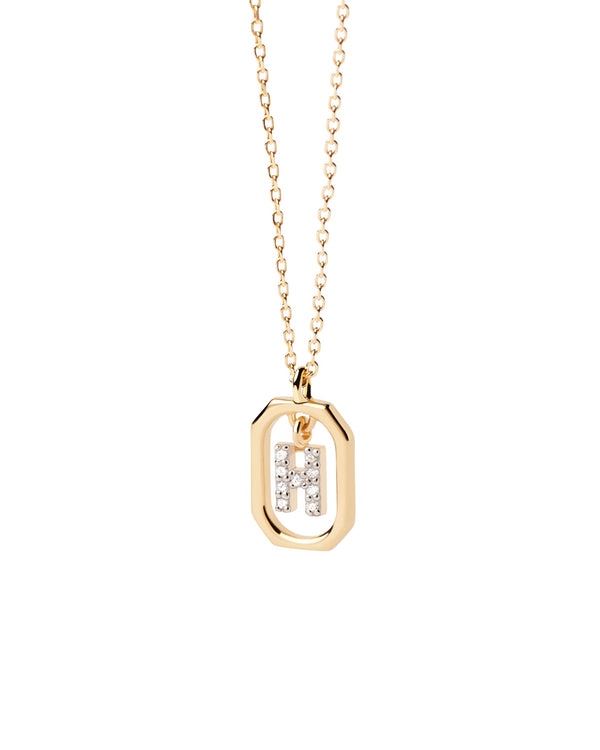 PDPAOLA Mini Letter H Gold Necklace