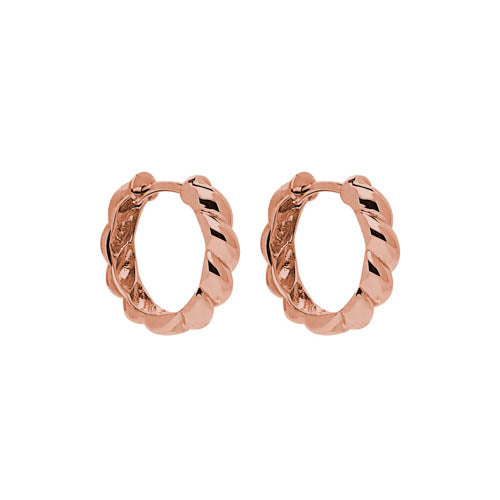 NAJO Zippy Twist Rose Gold Huggie Earring