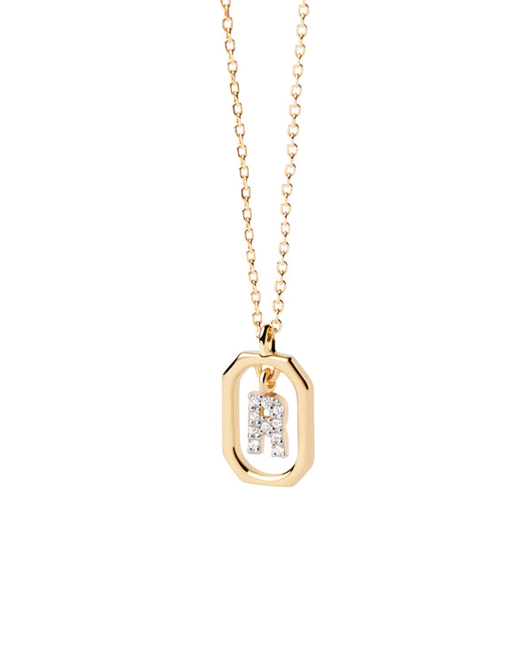 PDPAOLA Mini Letter R Gold Necklace