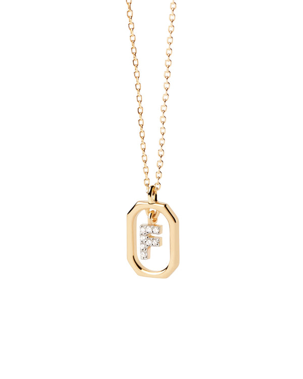 PDPAOLA Mini Letter F Gold Necklace