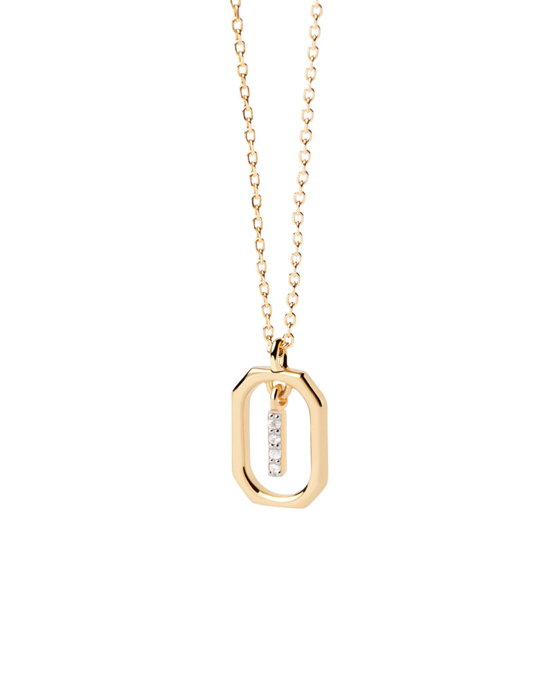 PDPAOLA Mini Letter I Gold Necklace