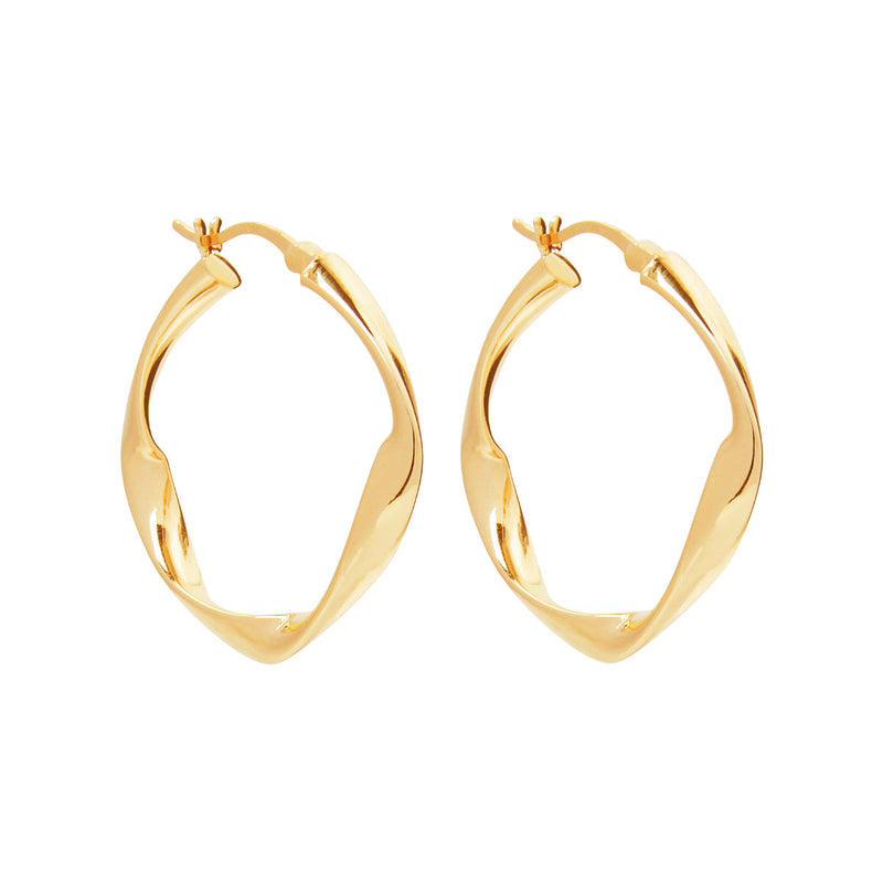 NAJO Garden of Eden Yellow Gold Hoop Earring