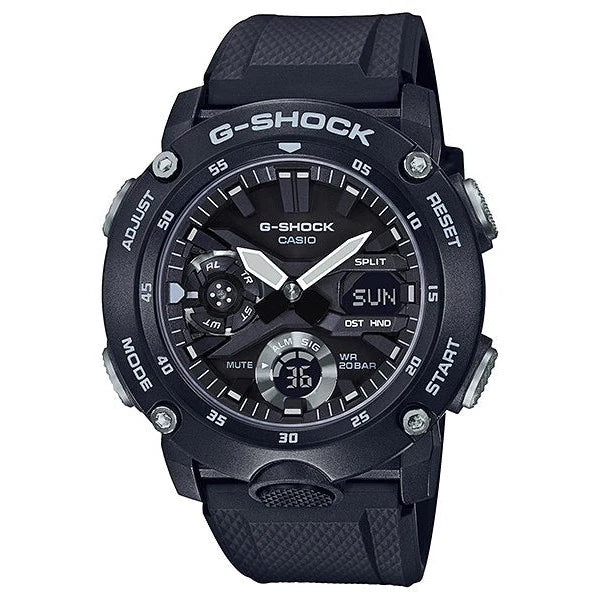 CASIO G SHOCK DUO CARBON CORE GUARD WORLD TIME ALARM GA2000S-1A