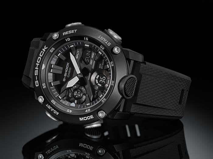 CASIO G SHOCK DUO CARBON CORE GUARD WORLD TIME ALARM GA2000S-1A