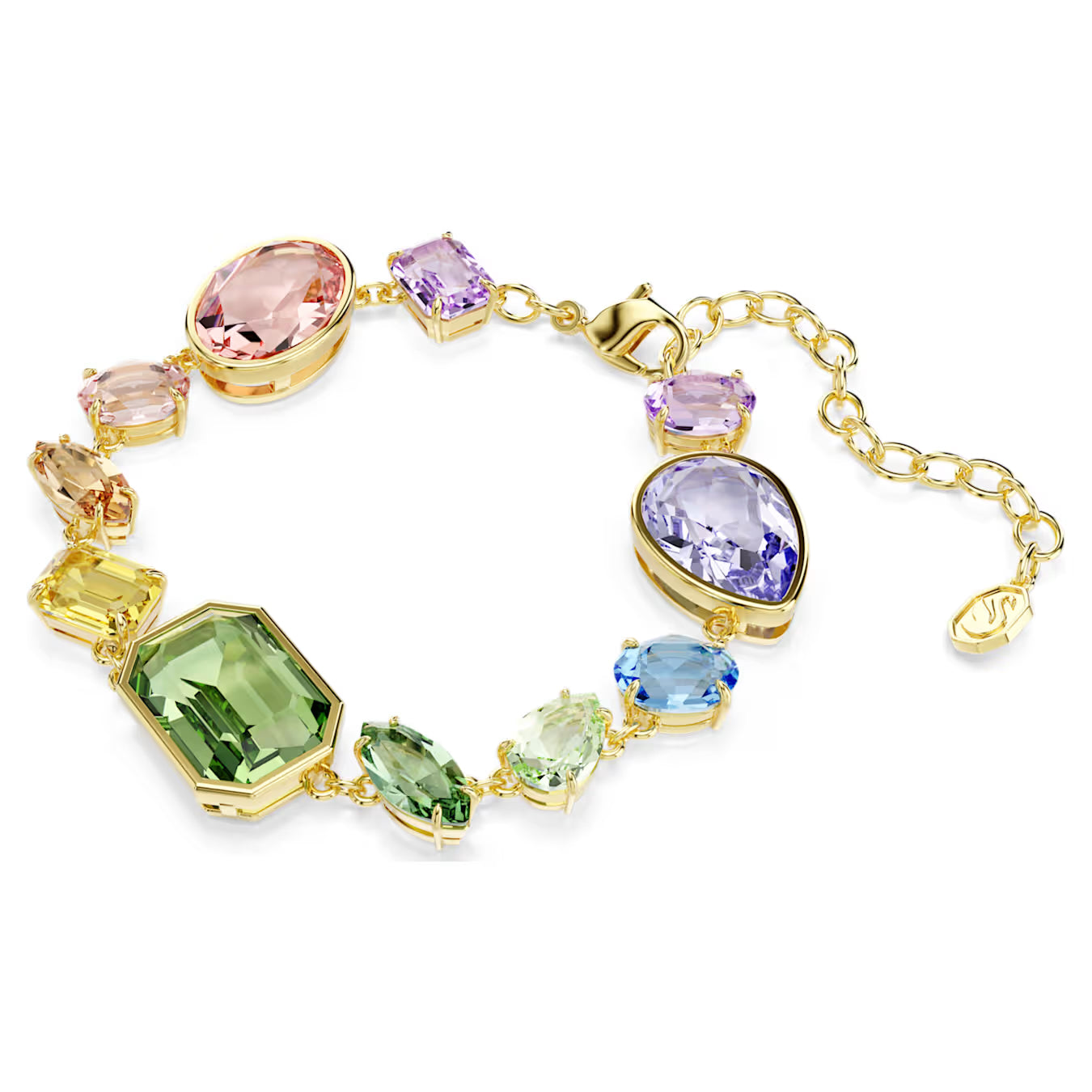 Gema bracelet Mixed cuts, Multicoloured, Gold-tone plated 5737453