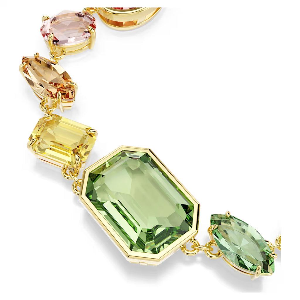 Gema bracelet Mixed cuts, Multicoloured, Gold-tone plated 5737453
