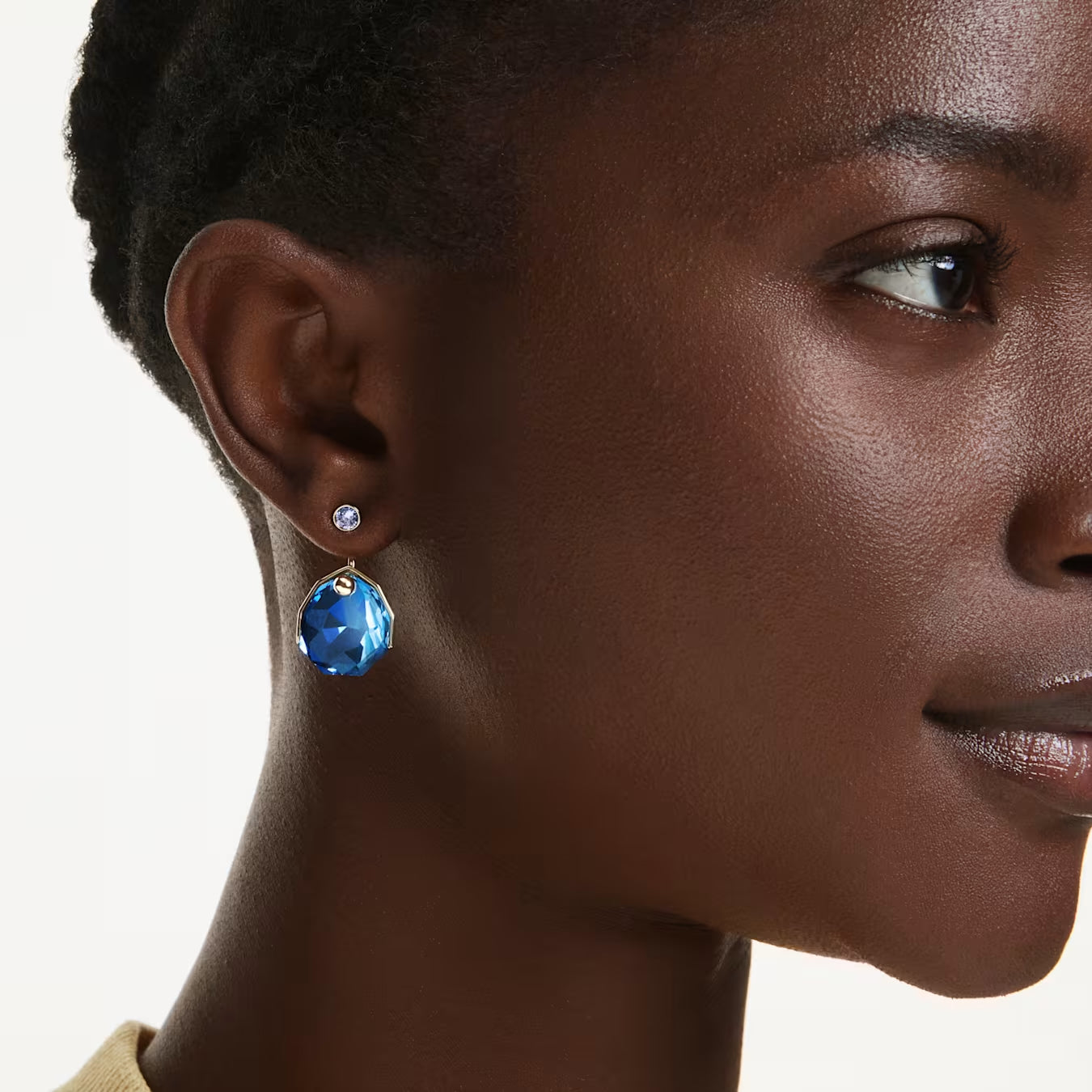 Gema earring jackets Blue, Gold-tone plated 5737449