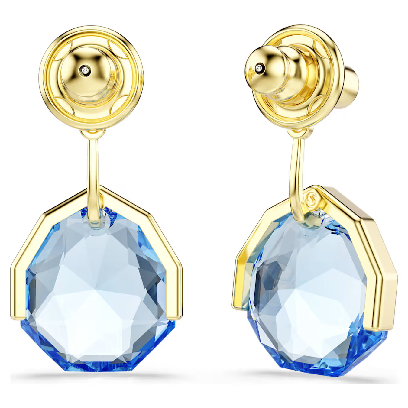 Gema earring jackets Blue, Gold-tone plated 5737449