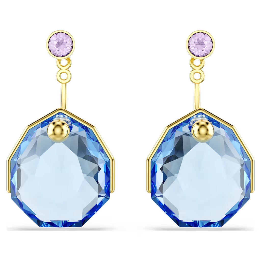 Gema earring jackets Blue, Gold-tone plated 5737449