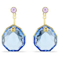 Gema earring jackets Blue, Gold-tone plated 5737449