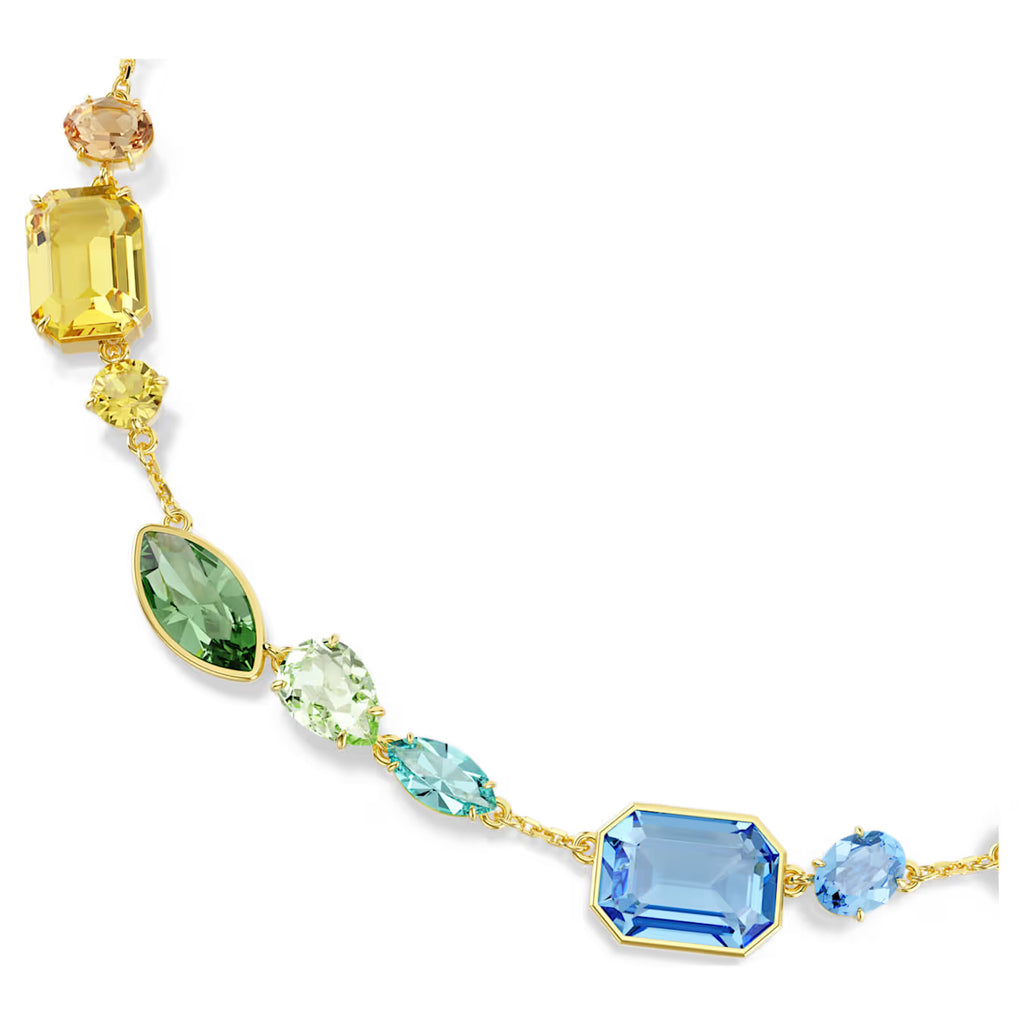Gema necklace Mixed cuts, Multicoloured, Gold-tone plated 5741584