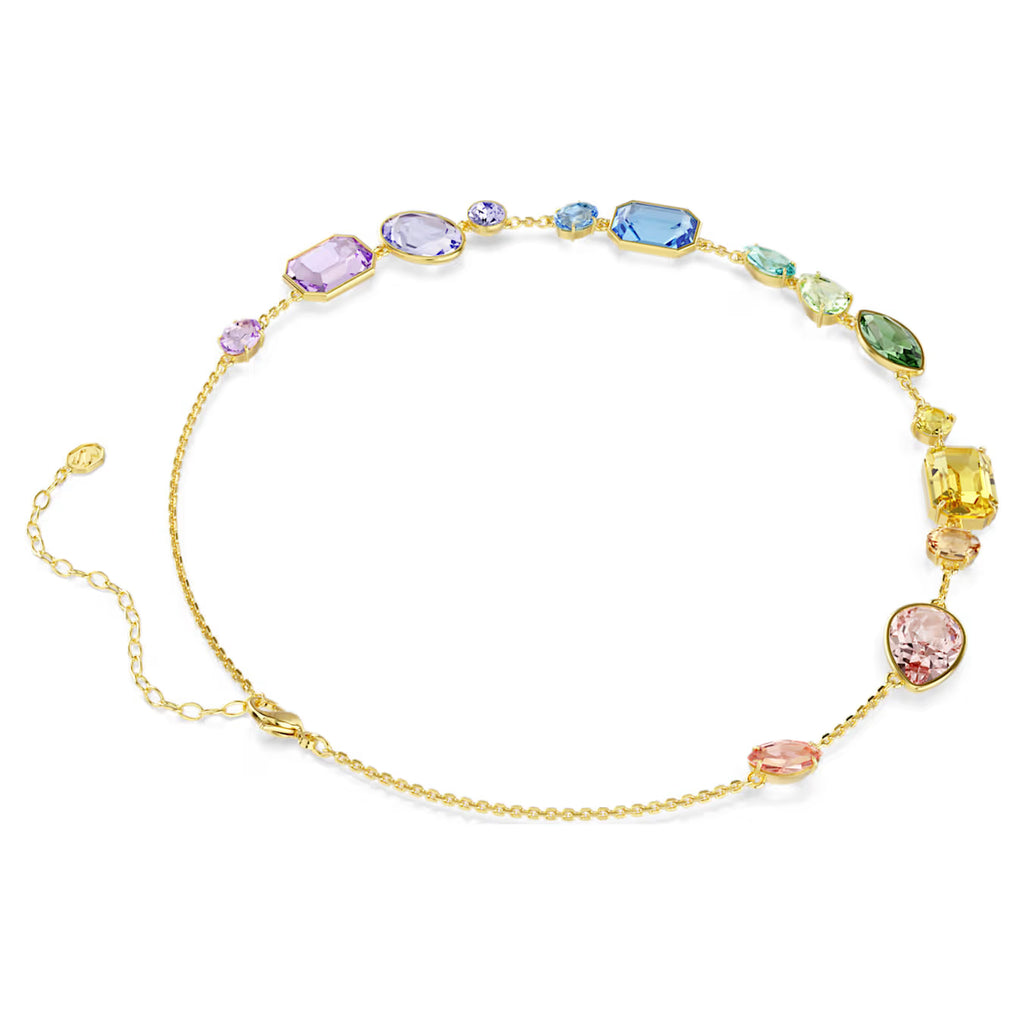 Gema necklace Mixed cuts, Multicoloured, Gold-tone plated 5741584
