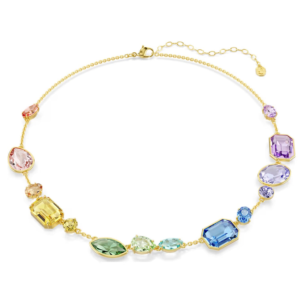 Gema necklace Mixed cuts, Multicoloured, Gold-tone plated 5741584