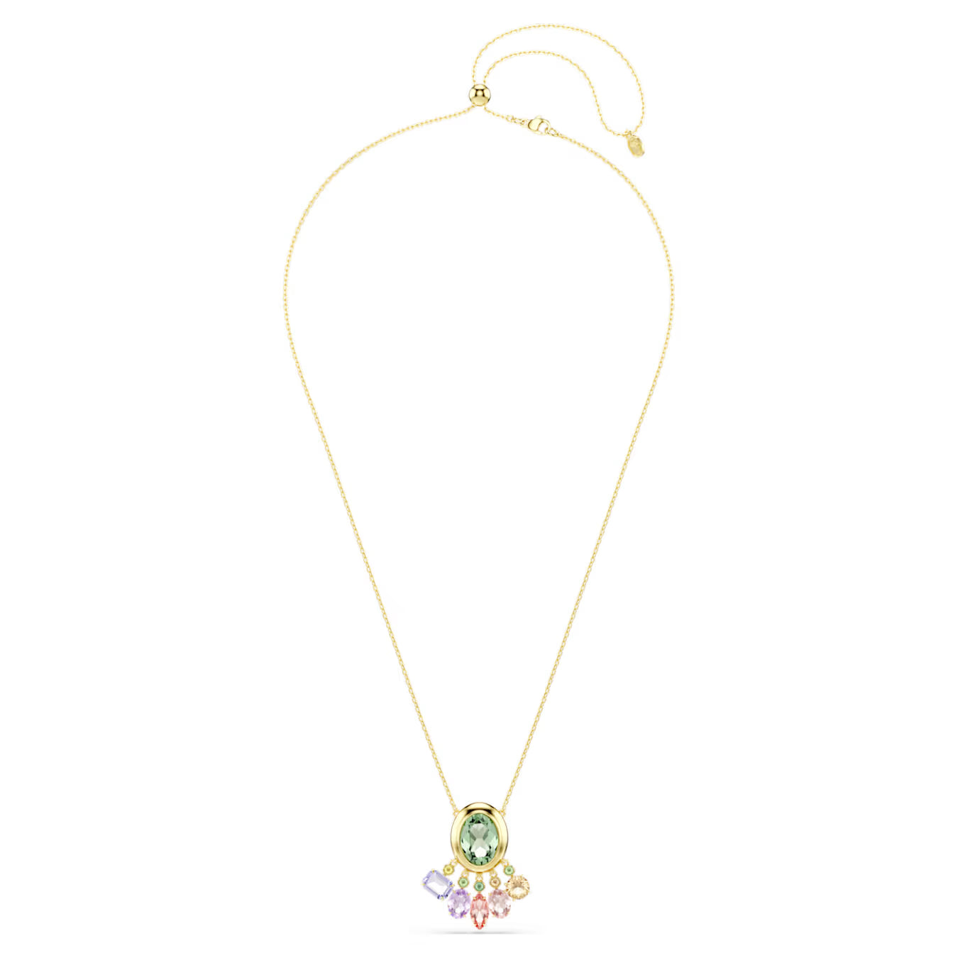 Gema pendant Mixed cuts, Dangling crystals, Multicoloured, Gold-tone plated 5741587