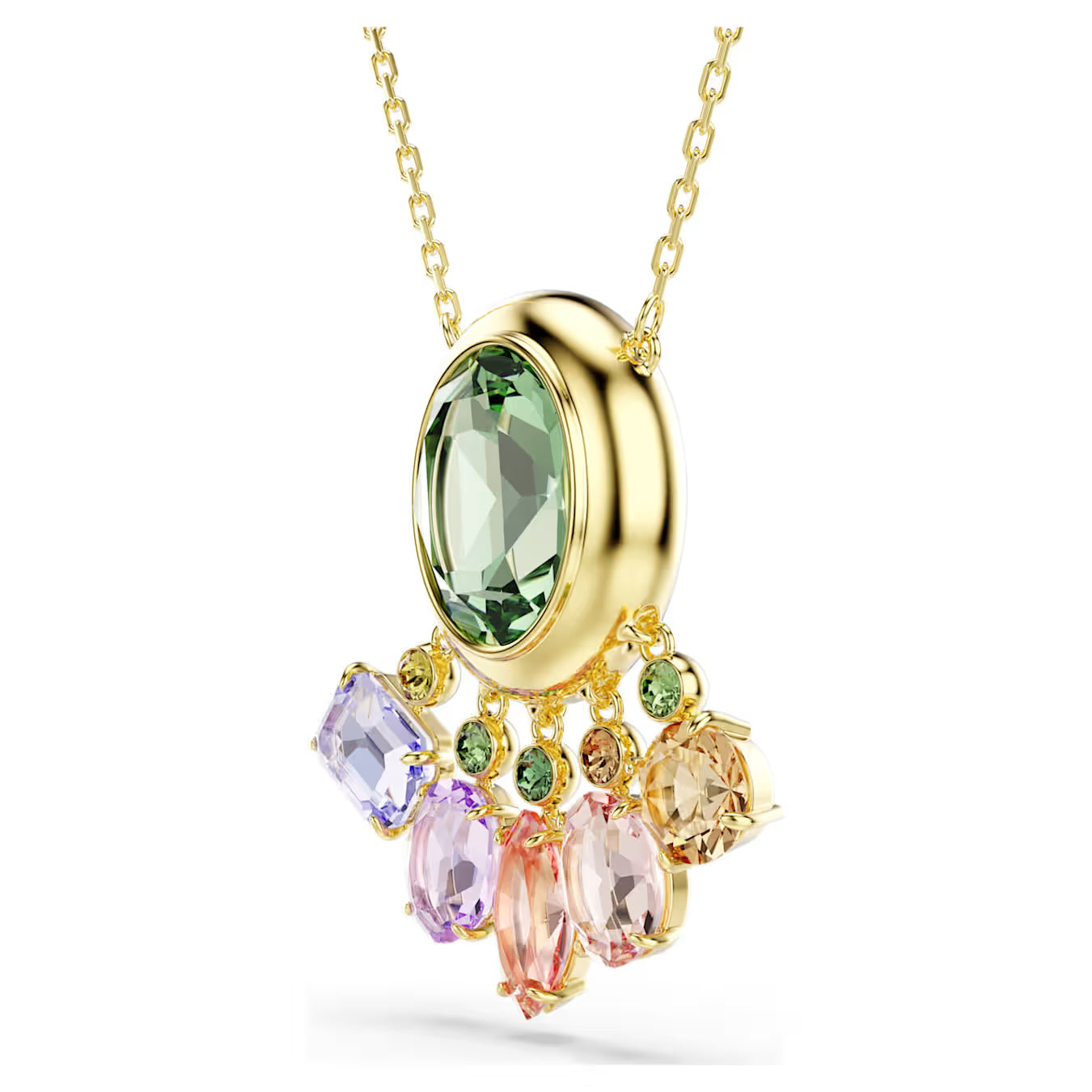 Gema pendant Mixed cuts, Dangling crystals, Multicoloured, Gold-tone plated 5741587