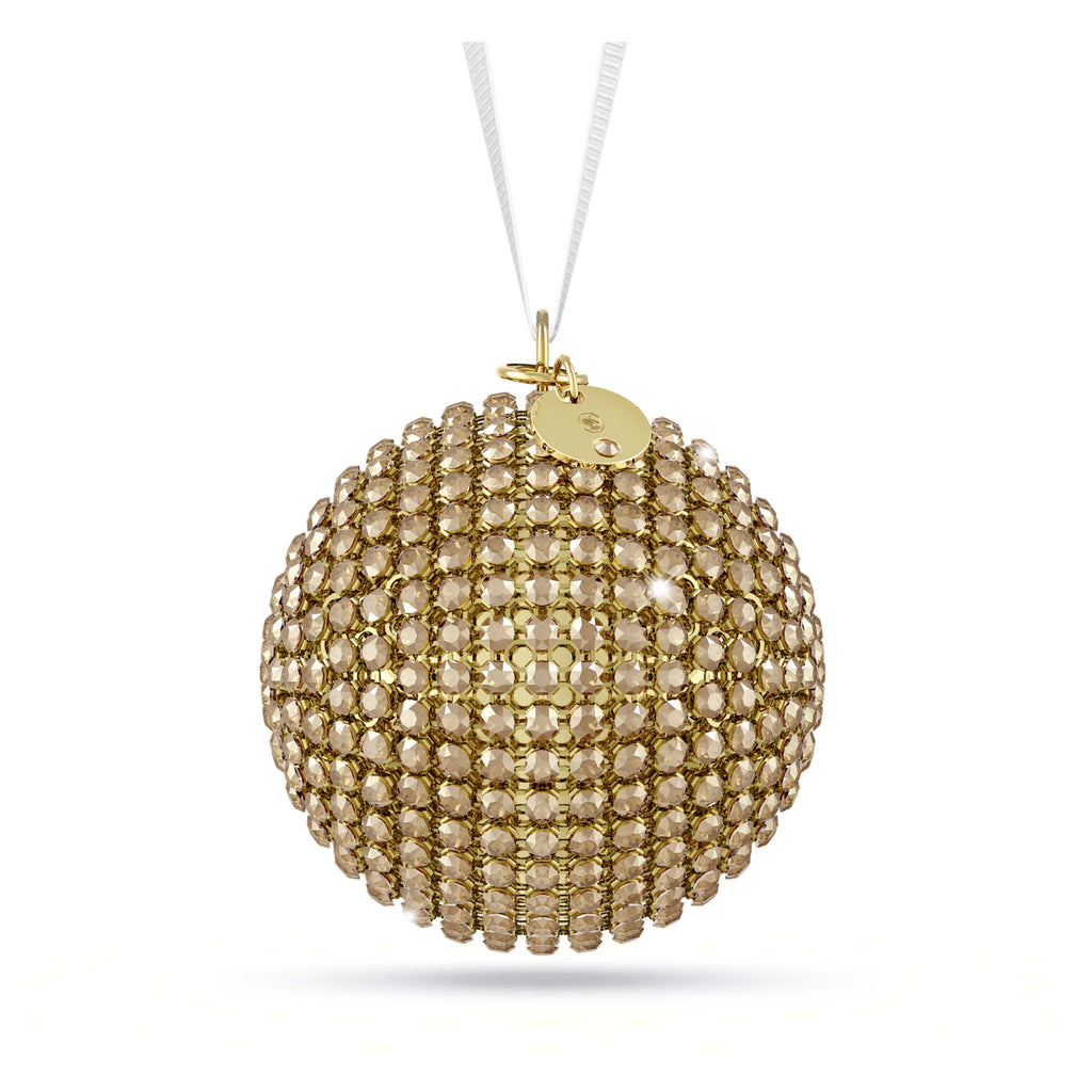Holiday Magic Classics Crystal Mesh Ball Ornament Gold tone 5760467