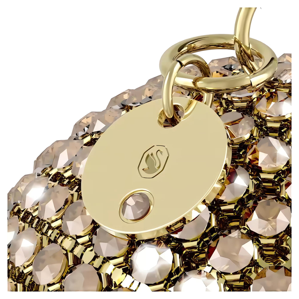 Holiday Magic Classics Crystal Mesh Ball Ornament Gold tone 5760467
