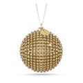 Holiday Magic Classics Crystal Mesh Ball Ornament Gold tone 5760467