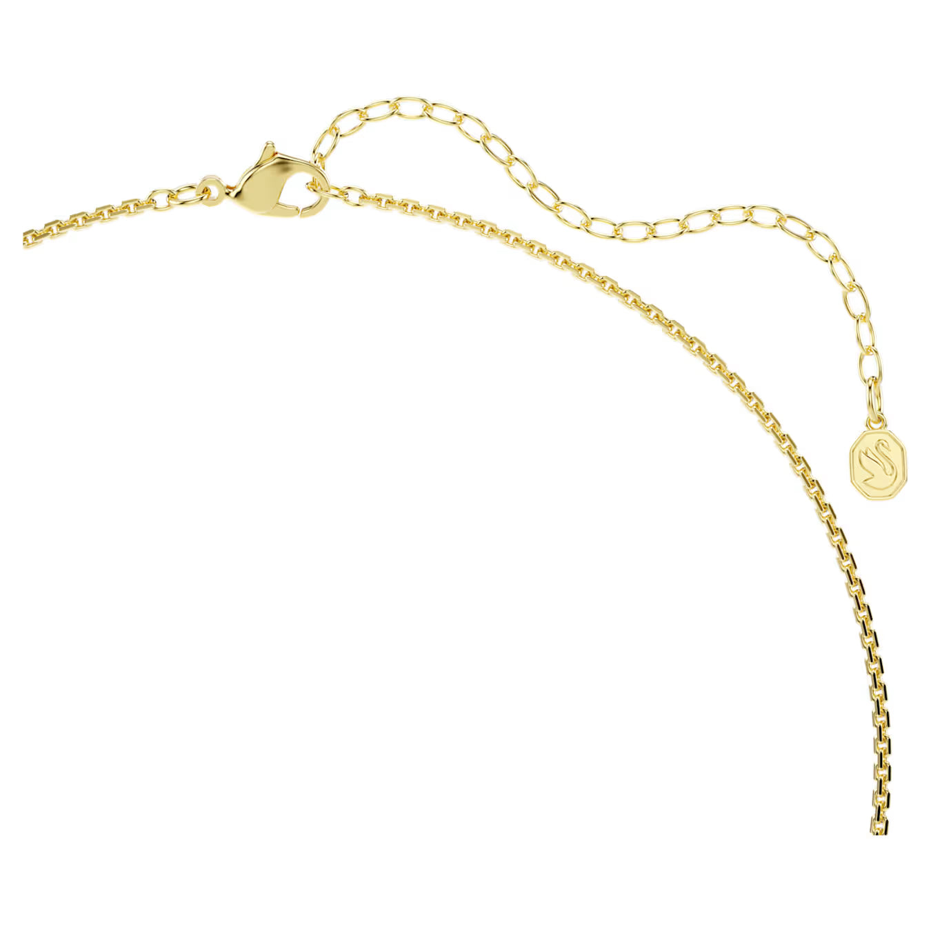 Hyperbola necklace Round cut, White, Gold-tone plated 5740410