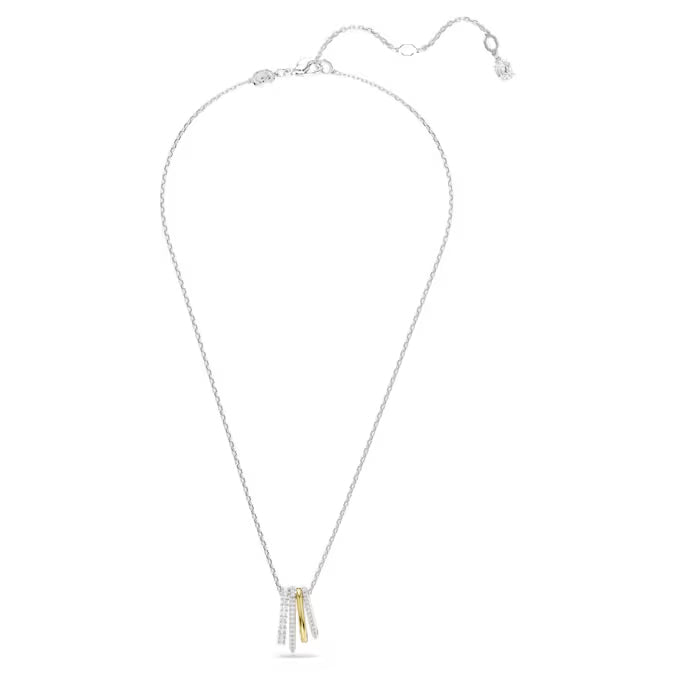 Hyperbola pendant Mixed cuts, White, Mixed metal finish 5696626