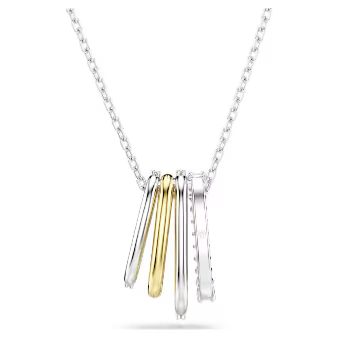 Hyperbola pendant Mixed cuts, White, Mixed metal finish 5696626