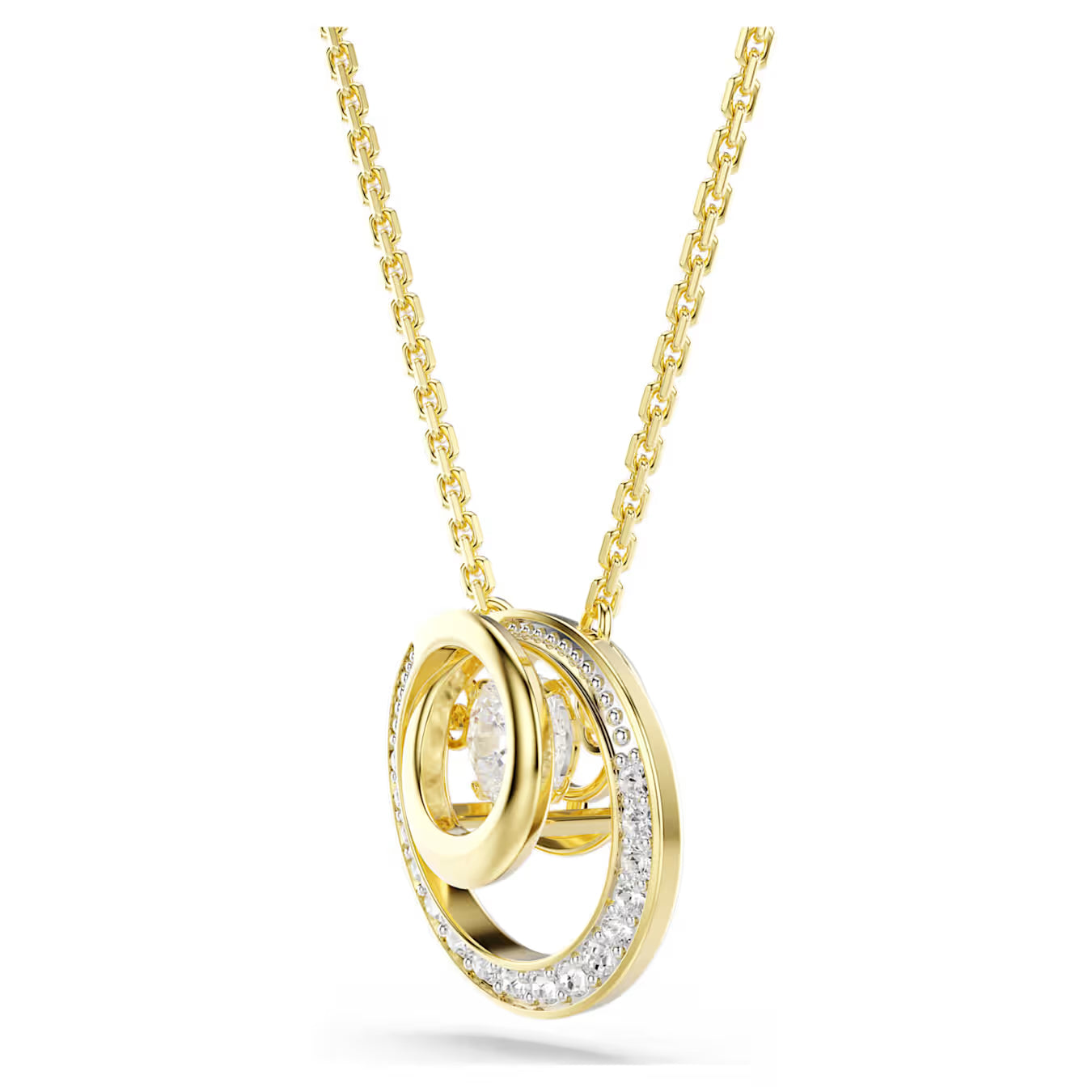 Hyperbola pendant Round cut, White, Gold-tone plated 5738248