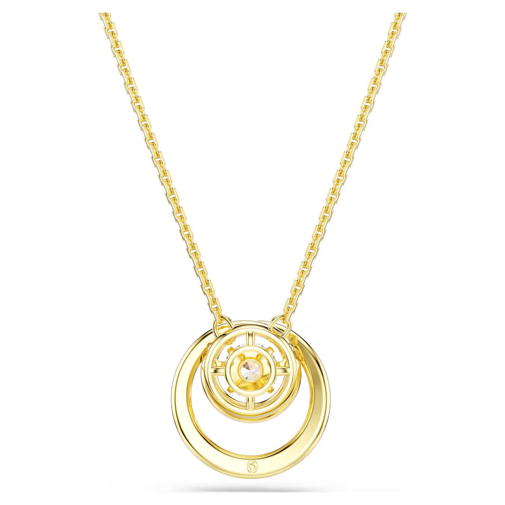 Hyperbola pendant Round cut, White, Gold-tone plated 5738248