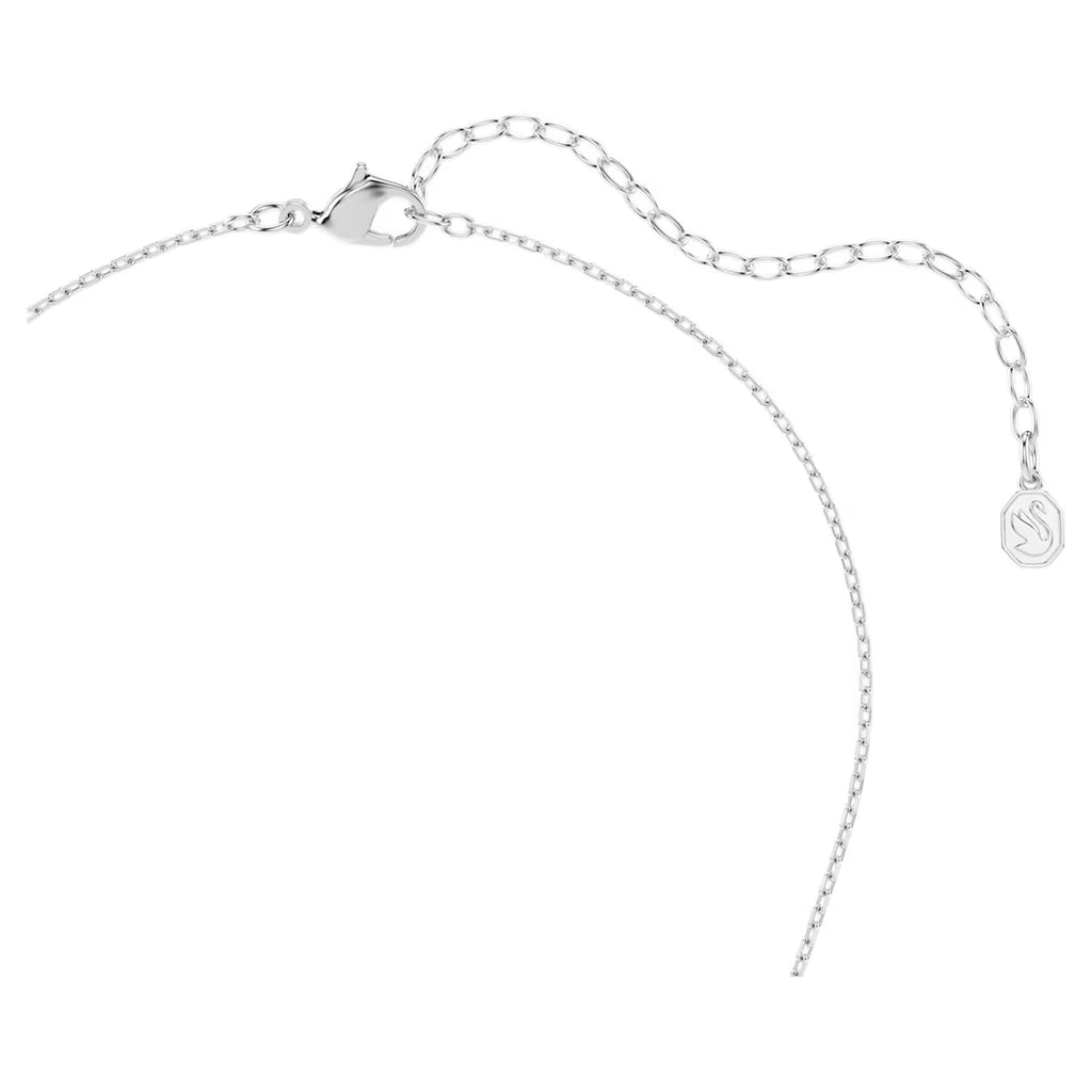 Hyperbola pendant Round cut, White, Rhodium plated 5737064
