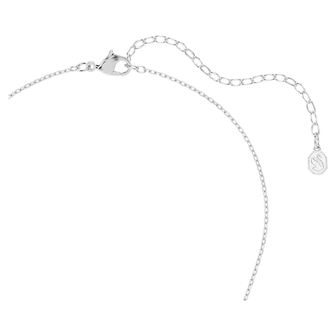 Hyperbola pendant Round cut, White, Rhodium plated 5737064