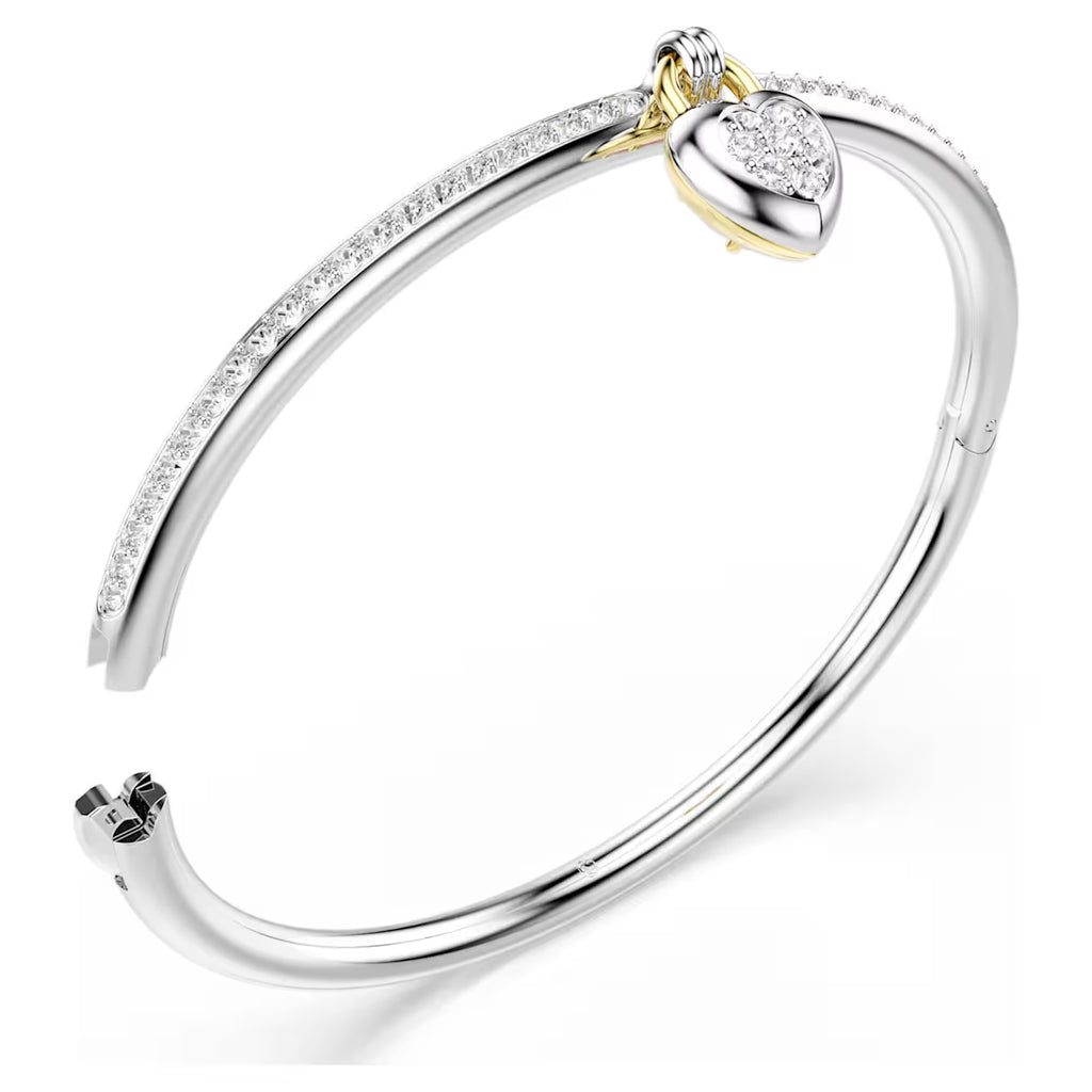 Idyllia bangle Mixed cuts, Heart, Pink, Mixed metal finish 5737266