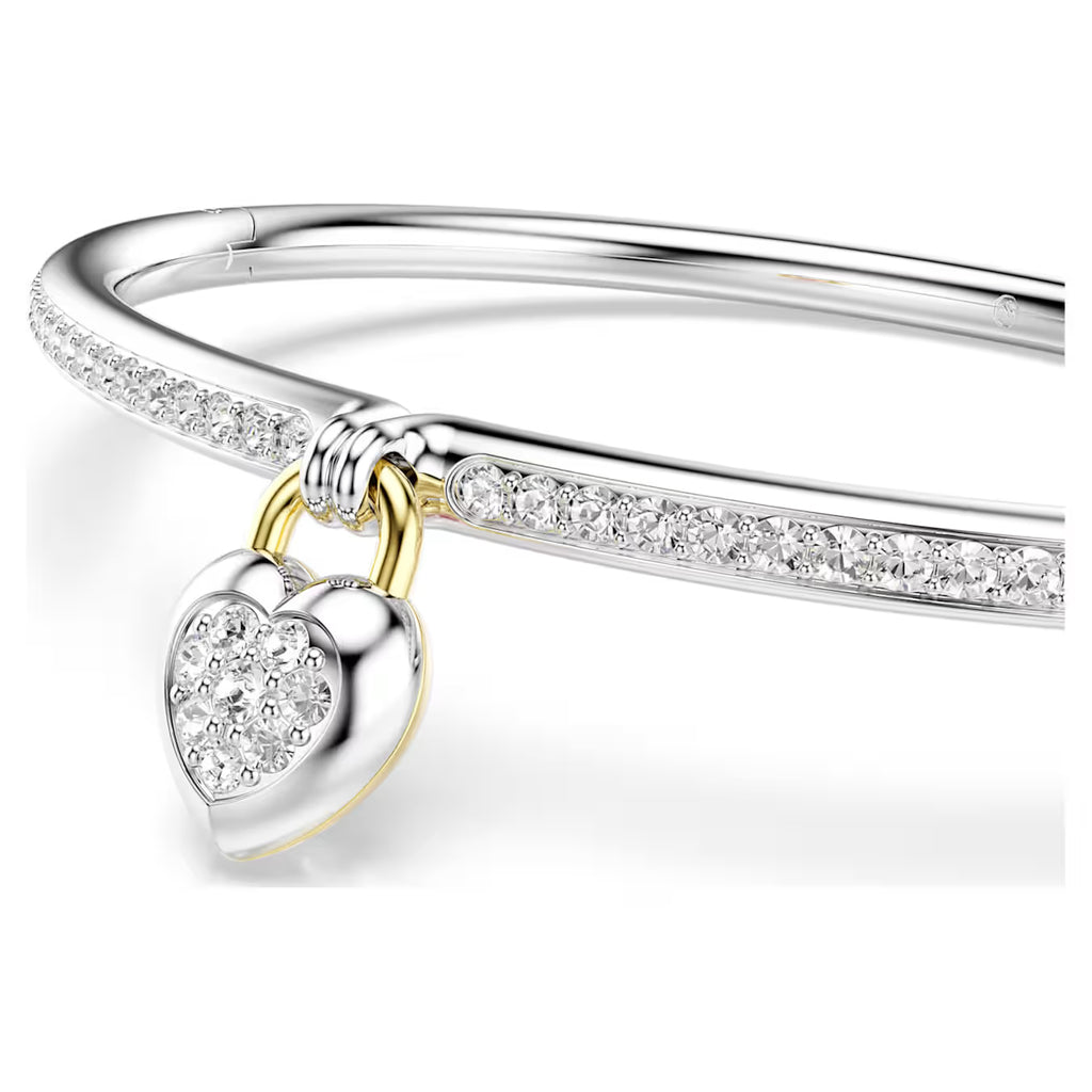 Idyllia bangle Mixed cuts, Heart, Pink, Mixed metal finish 5737266