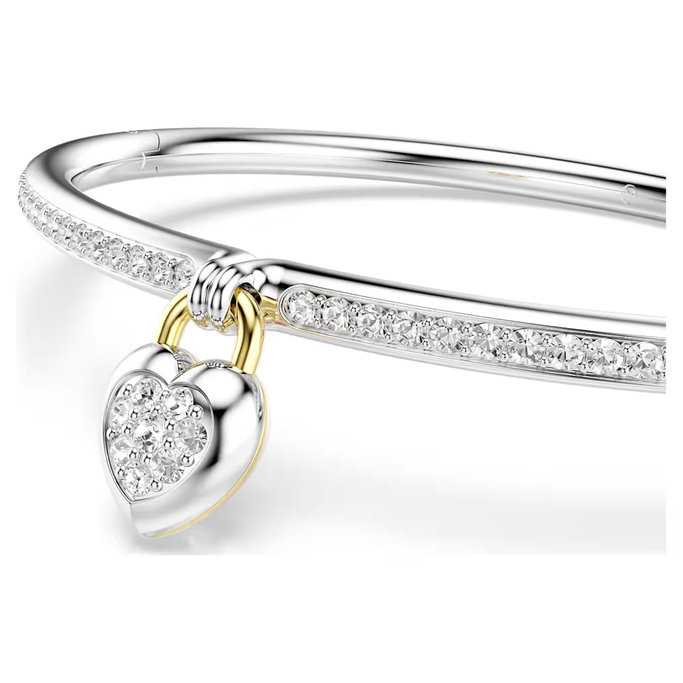 Idyllia bangle Mixed cuts, Heart, Pink, Mixed metal finish 5737266
