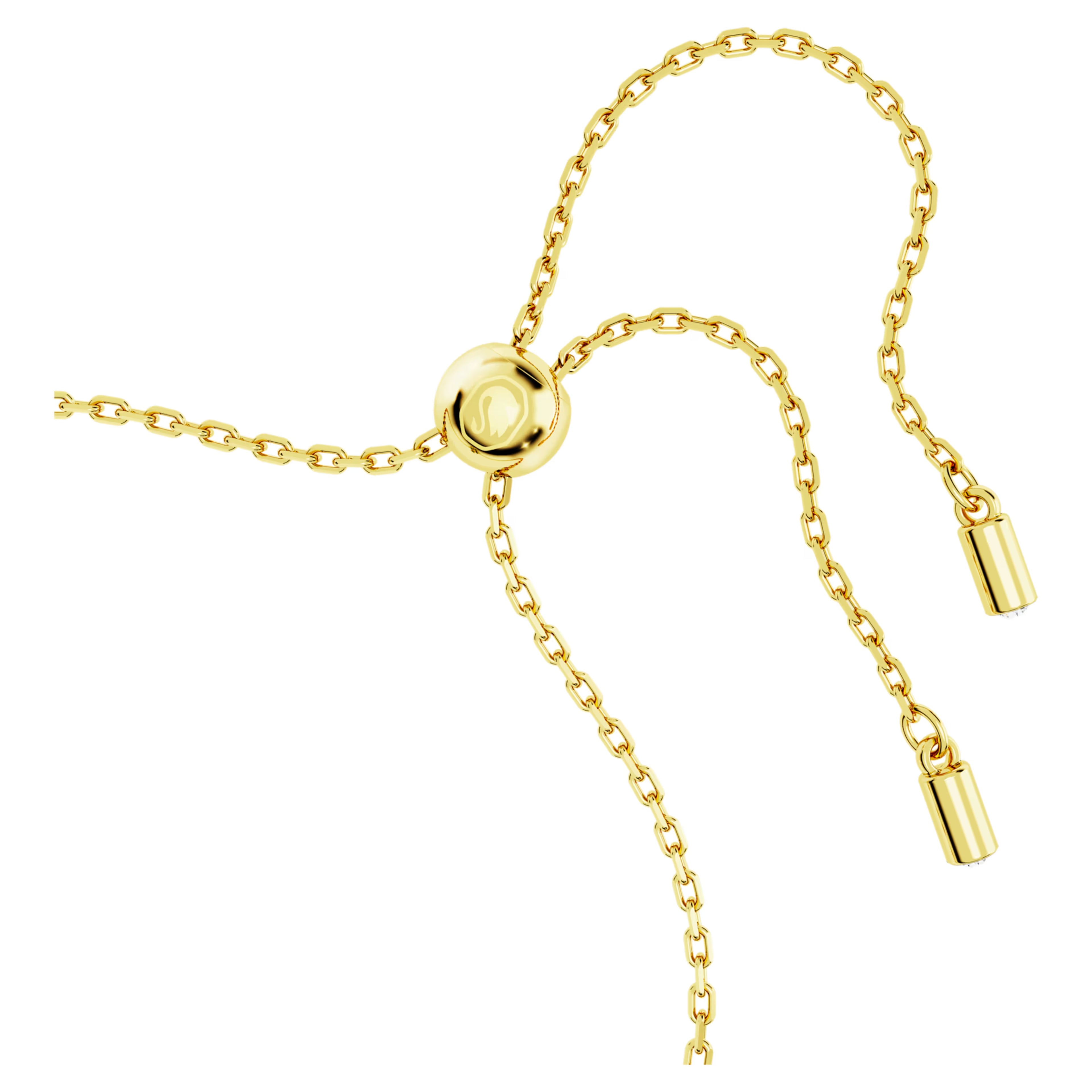 Idyllia bracelet Mixed cuts, Clover, Green, 18k gold finish 5666585