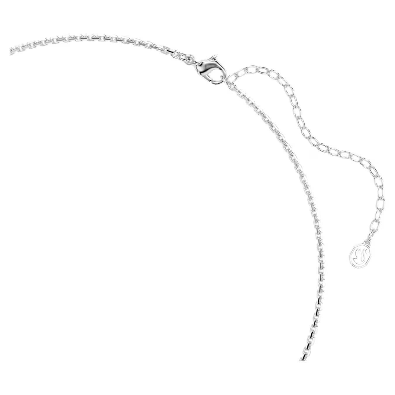 Idyllia necklace Heart with arrow, White, Rhodium plated 5743411