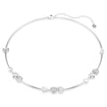 Idyllia necklace Heart with arrow, White, Rhodium plated 5743411
