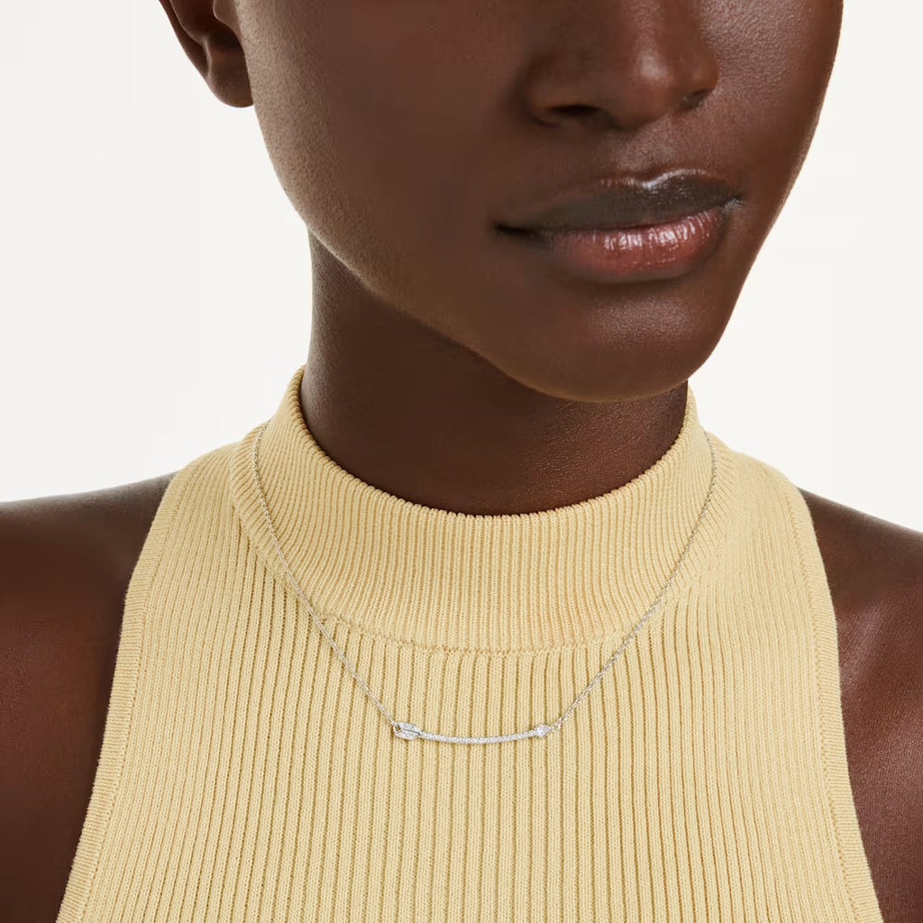 Idyllia pendant Mixed cuts, Arrow, White, Rhodium plated 5737293