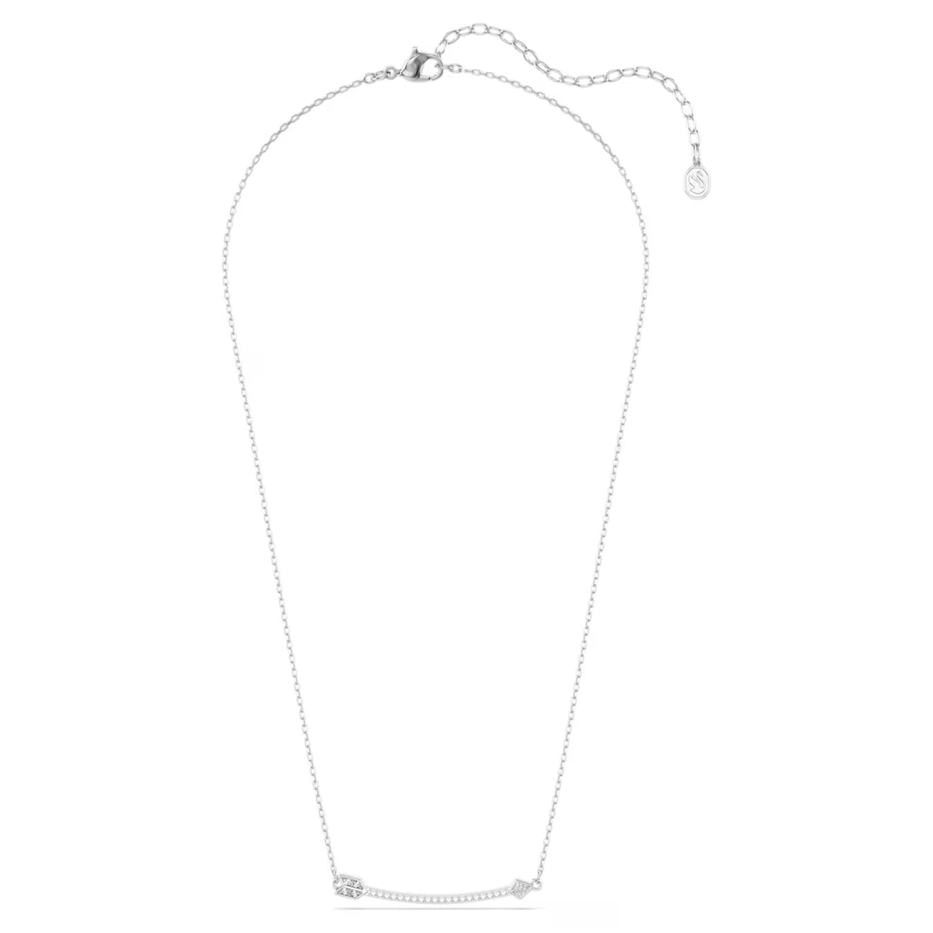 Idyllia pendant Mixed cuts, Arrow, White, Rhodium plated 5737293