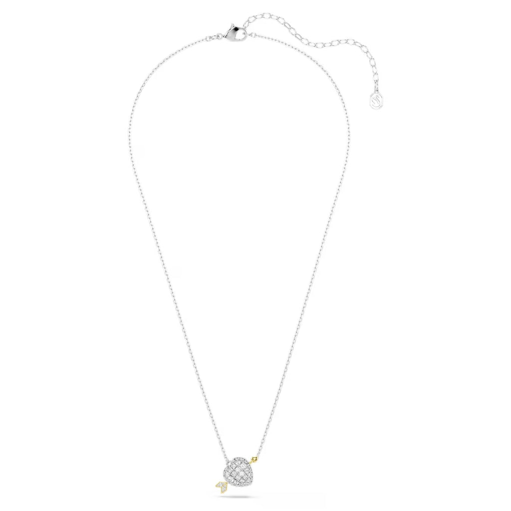Idyllia pendant Mixed cuts, Heart with arrow, White, Mixed metal finish  5737291