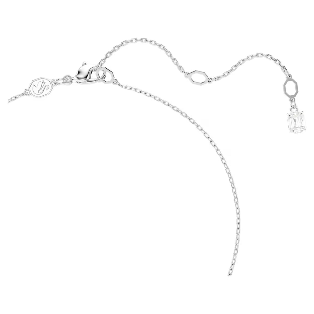 Idyllia pendant Mixed cuts, Snowflake, White, Rhodium plated 5691484