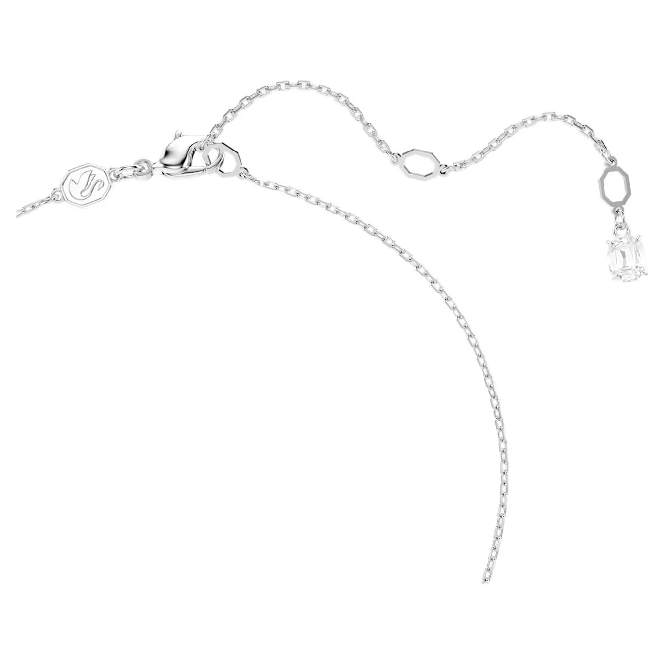 Idyllia pendant Mixed cuts, Snowflake, White, Rhodium plated 5691484