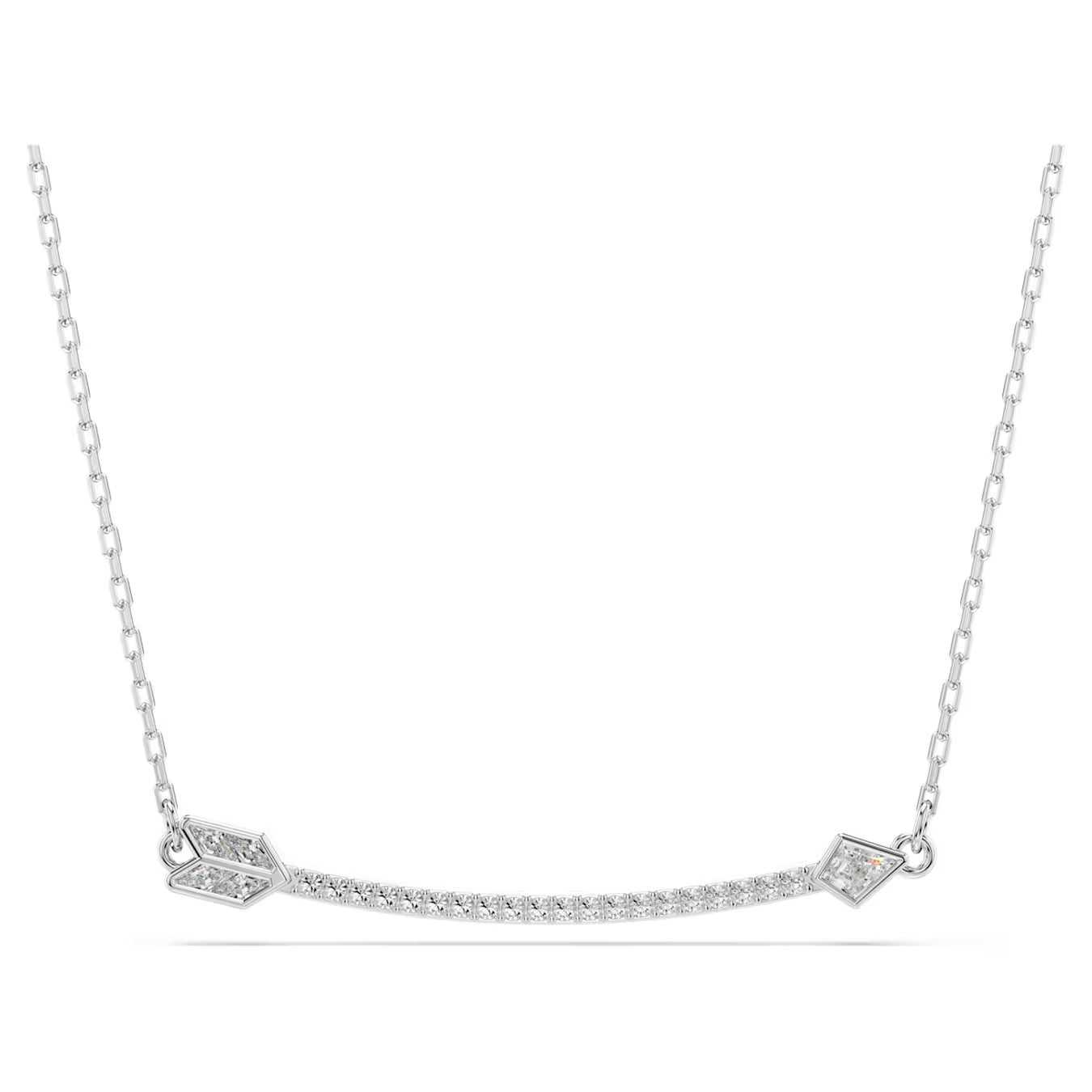 Idyllia pendant Mixed cuts, Arrow, White, Rhodium plated 5737293
